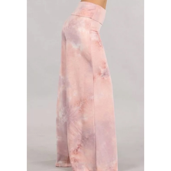 SOLD OUT Lilac Mauve Wide Leg Relaxed Palazzo Lounge Pants - Picture 3 of 6